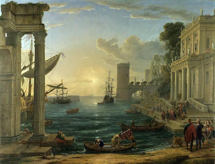 Claude Lorrain The Embarkation of the Queen of Sheba France oil painting art